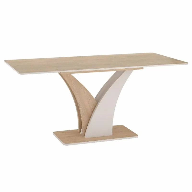 Highlight Casa Padrino tavolo da pranzo naturale / crema 120-160 cm - Tavolo da cucina allungabile