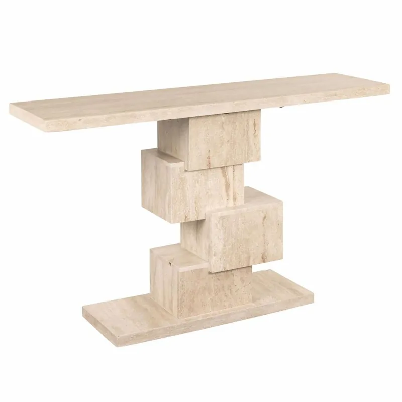 Direkt Vom Hersteller Casa Padrino consolle di lusso in travertino beige 140 cm - Mobili di lusso in pietra naturale