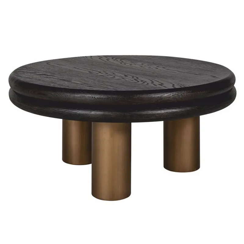 Casa Padrino tavolo da salotto di lusso nero / bronzo 80 cm - Mobili per soggiorno di lusso Kracherpreis