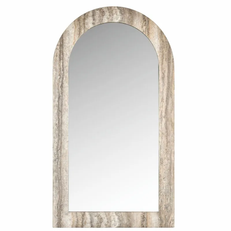 Neue Ware Casa Padrino specchio di lusso in pietra naturale grigio A. 100 cm - Mobili di lusso in pietra naturale