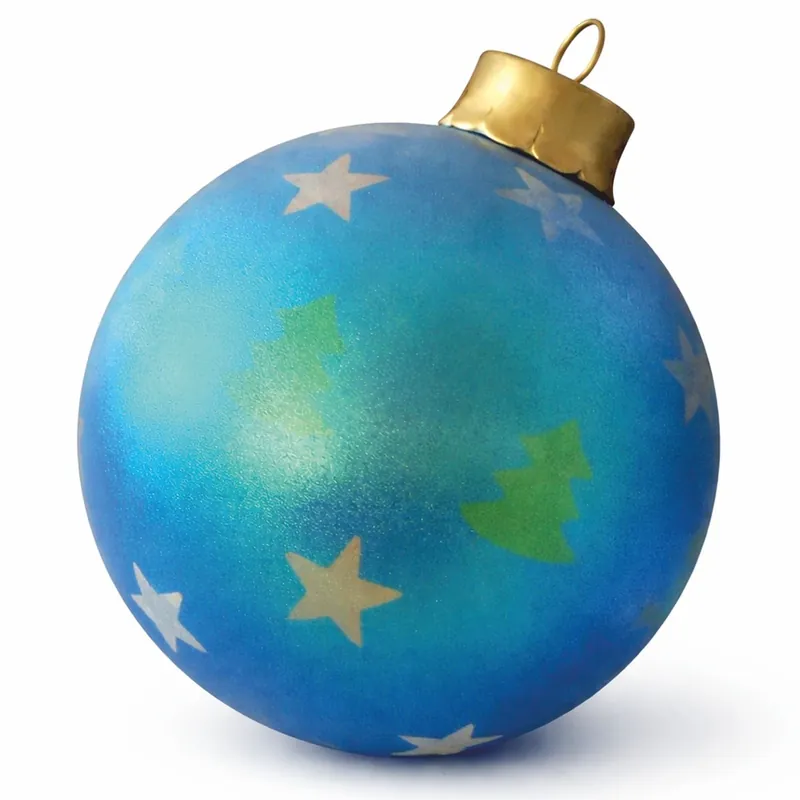 Rabatt Casa Padrino Pallina Decorativa XXL per Albero di Natale Blu / Oro Ø 70 x A. 90 cm - Decorazione Natalizia