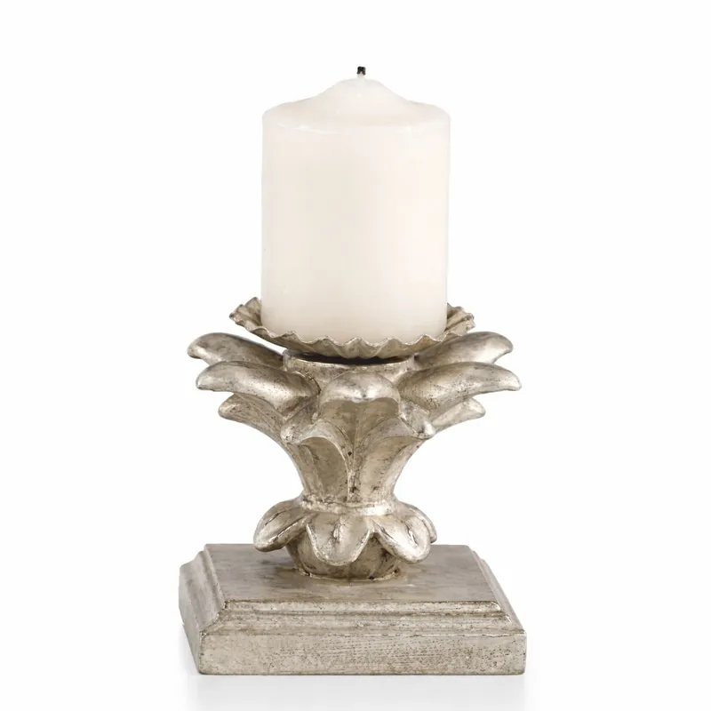Casa Padrino portacandele barocco di lusso argento antico A. 9 cm - Fatto in Italia Abverkauf