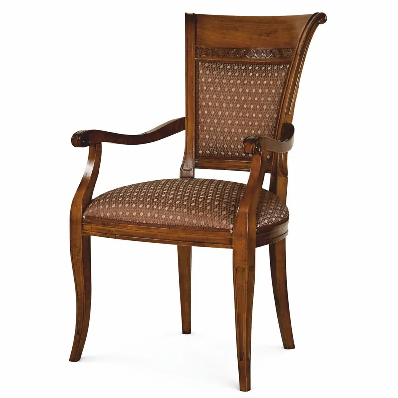 Casa Padrino Sedia da Sala da Pranzo Barocco di Lusso con Braccioli Marrone A. 97,5 cm - Fatto in Italia Begrenztes Angebot