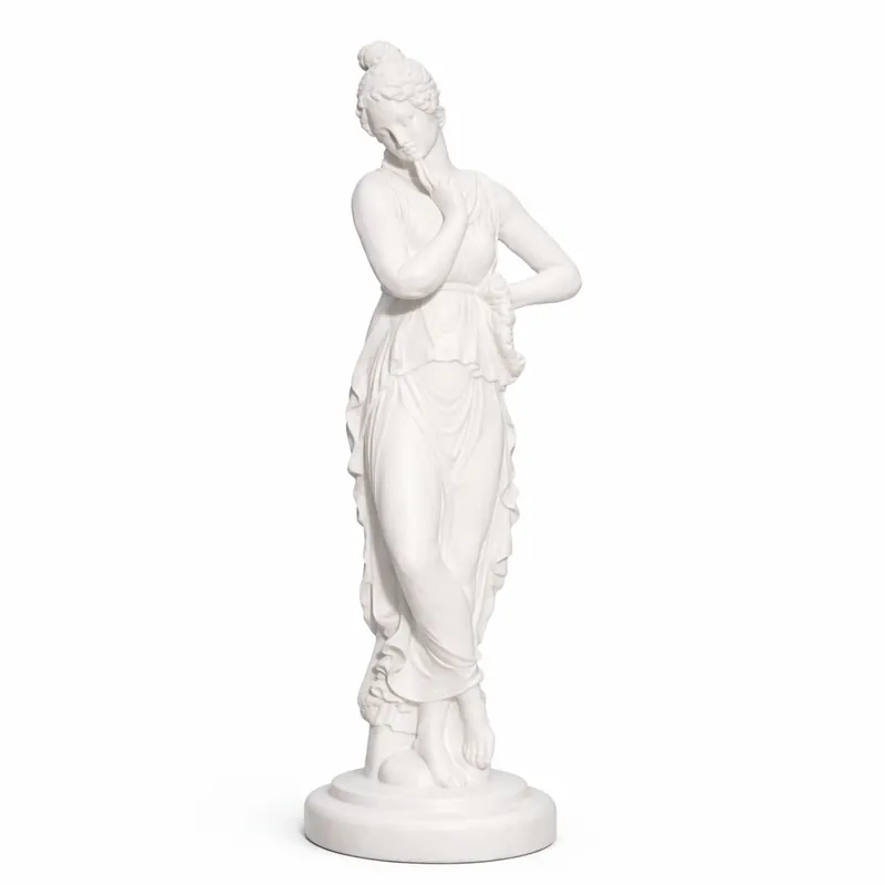 Bestpreis Casa Padrino scultura da giardino Art Nouveau donna bianco A. 67 cm - Figura decorativa da giardino