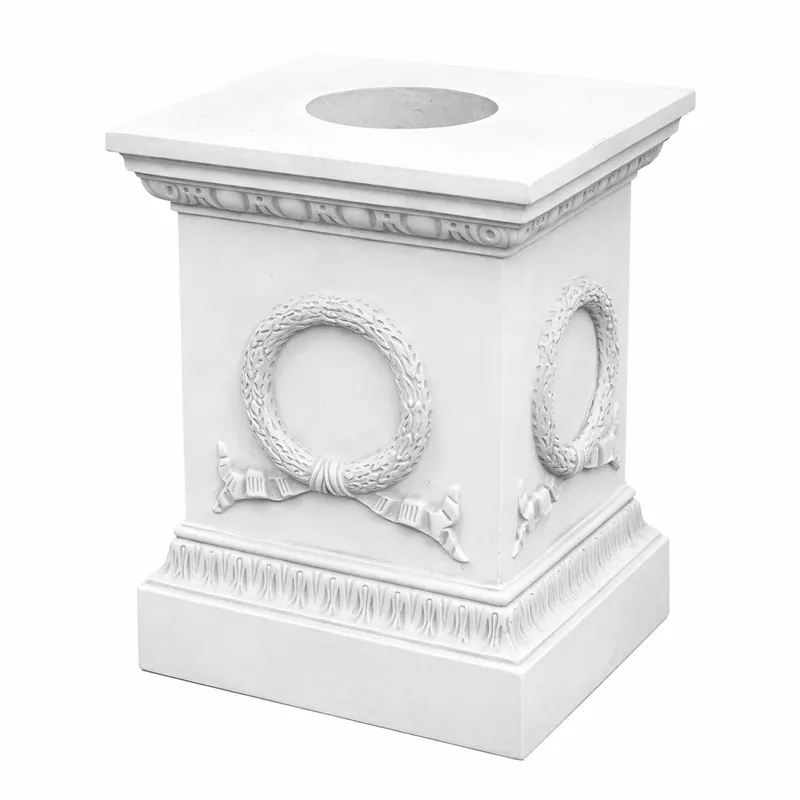 Casa Padrino piedistallo decorativo da giardino barocco bianco A. 74 cm - Accessori da giardino barocco Schneller Versand