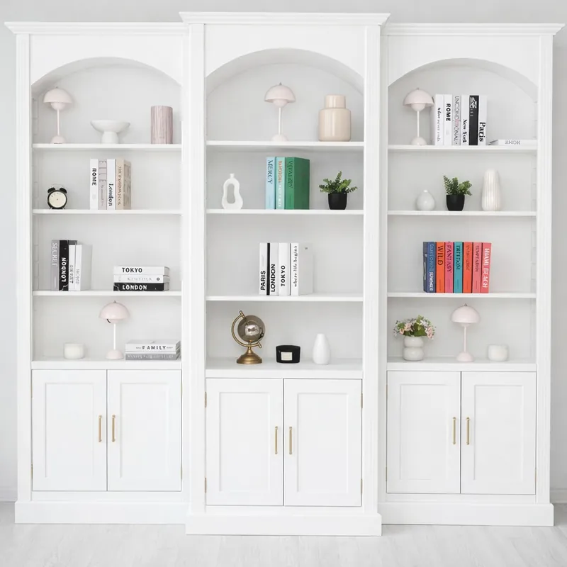 Casa Padrino set di 3 armadio per libri in stile country bianco - Mobili in stile country Rabatt