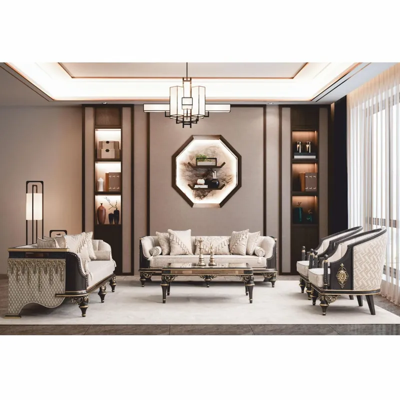 Beliebt Casa Padrino set da soggiorno barocco di lusso beige / marrone / oro - Mobili barocchi