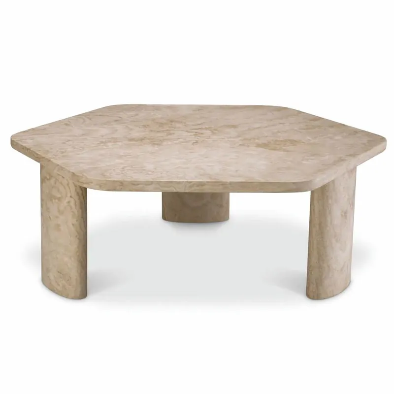 Günstig Casa Padrino tavolo da salotto di lusso in travertino beige 101 cm - Mobili per soggiorno in travertino