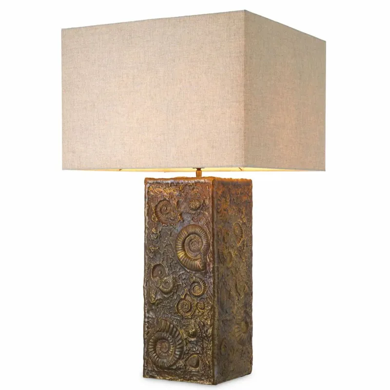 Casa Padrino lampada da tavolo di lusso ottone vintage / beige A. 87,5 cm - Luci di lusso Sichere Zahlung