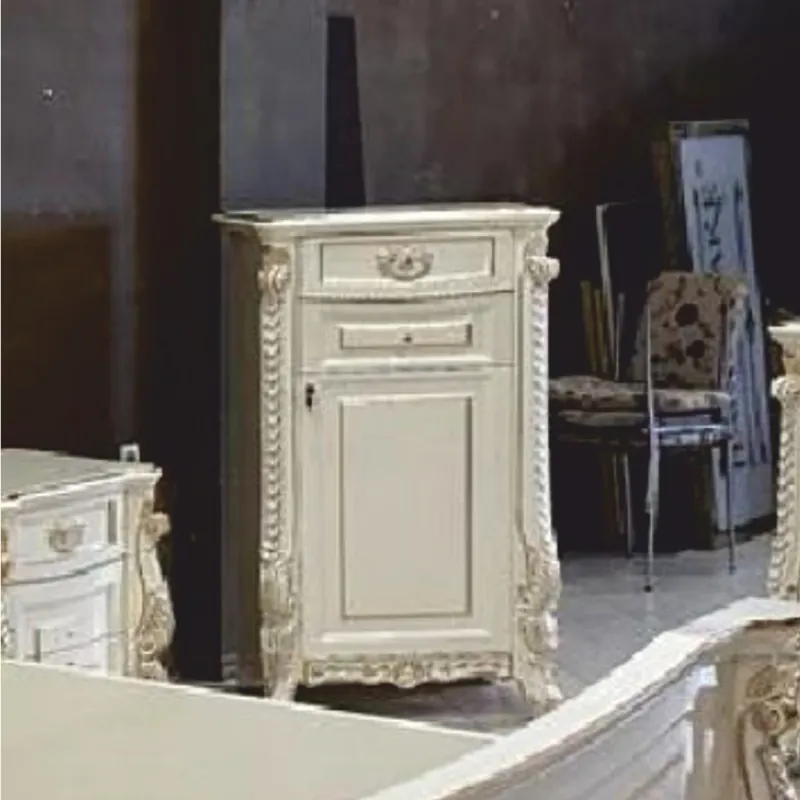 Casa Padrino cassettone barocco di lusso bianco / oro A. 124 cm - Mobili barocchi Nur Für Kurze Zeit