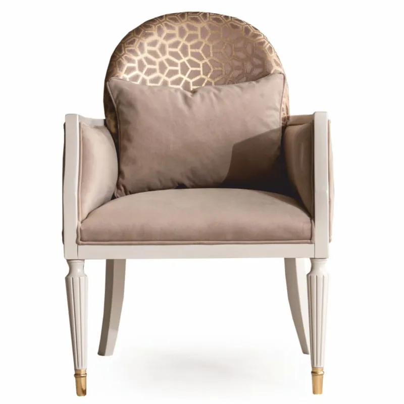 Letzte Chance Casa Padrino poltrona da soggiorno barocco di lusso marrone / crema / oro - Mobili in stile barocco