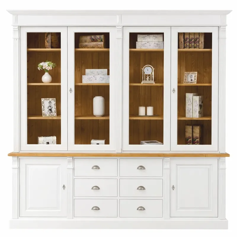 Casa Padrino armadio in stile country in legno massello bianco / naturale 223 x 51 x A. 228 cm Meistverkauft