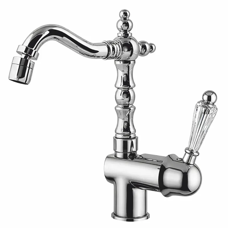 Wochenendangebot Casa Padrino Rubinetto per Lavabo Art Nouveau di Lusso A. 24 cm - Fatto in Italia