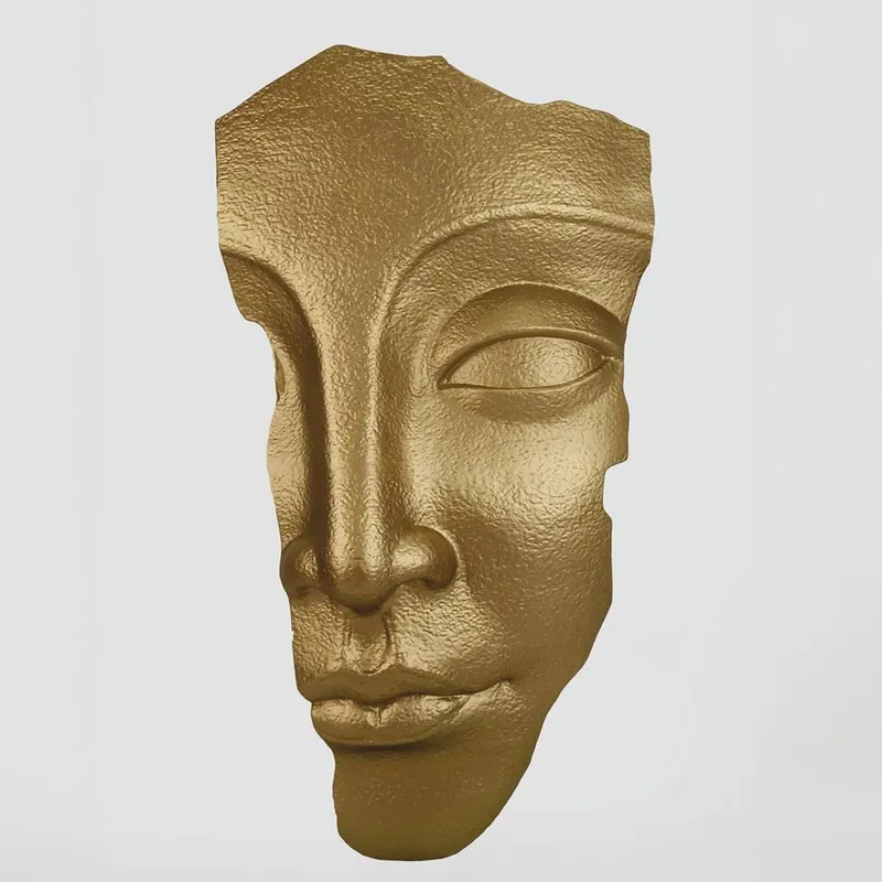 Neue Kollektion Casa Padrino scultura decorativa da parete XXL volto oro A. 180 cm - Decorazione per soggiorno e ufficio