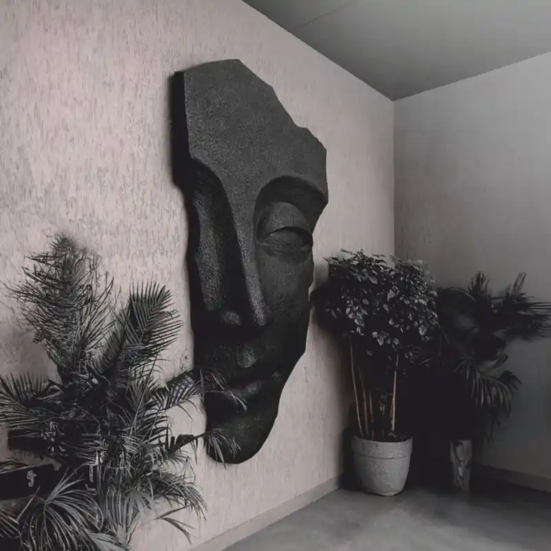 Casa Padrino scultura decorativa da parete XXL volto nero A. 180 cm - Decorazione per soggiorno e ufficio Meistverkauft