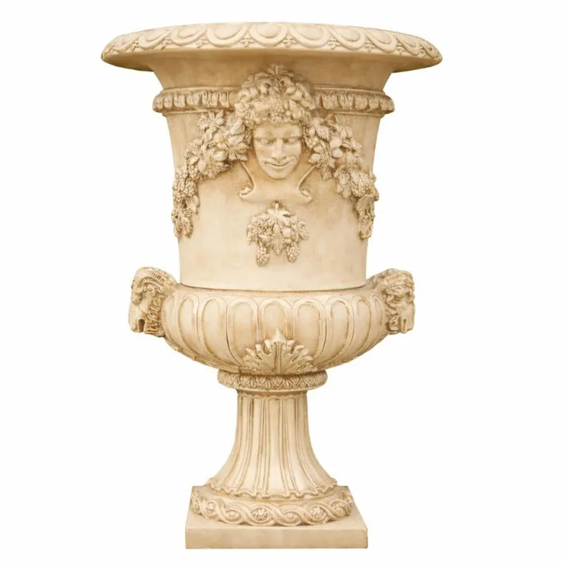 Neue Kollektion Casa Padrino vaso da fiori barocco di lusso in ceramica beige antico Ø 102 x A. 162 cm