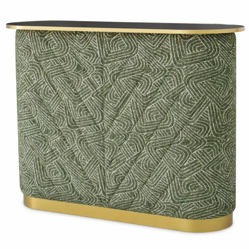 Casa Padrino bancone bar di lusso con piano in vetro verde / nero / ottone 140 cm - Mobili bar Versand Am Gleichen Tag