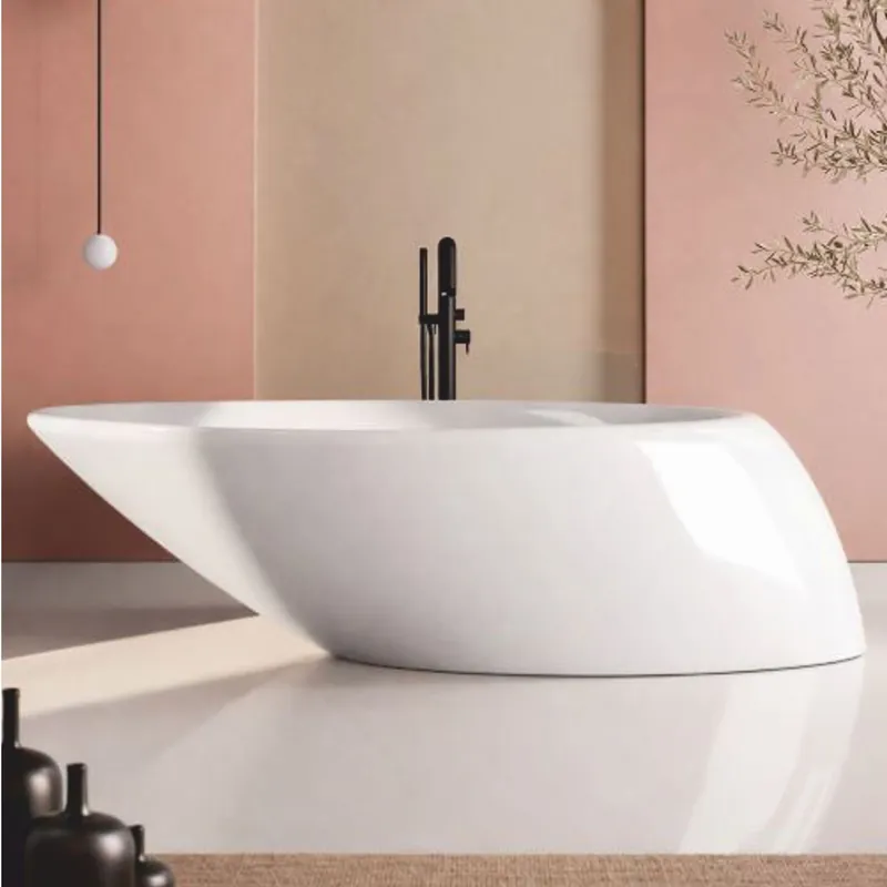 Casa Padrino vasca da bagno di lusso indipendente bianco lucido 205 cm - Fatto in Italia Meistverkauft