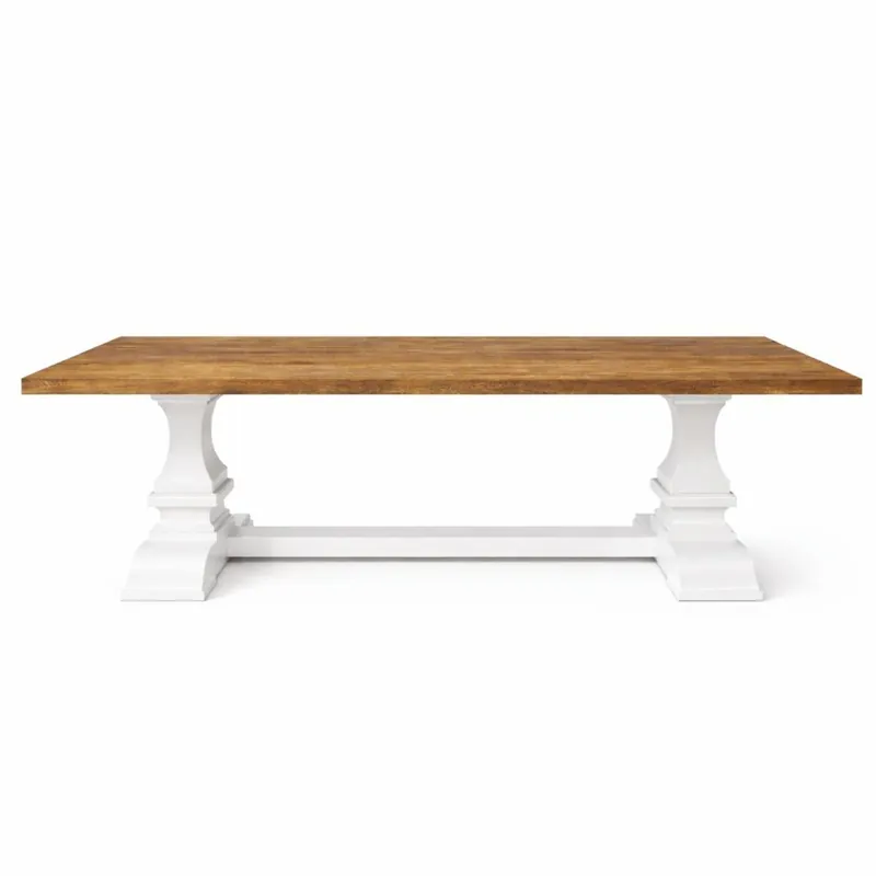 Aktuell Casa Padrino tavolo da pranzo in stile country marrone / bianco 220 cm - Mobili per la sala da pranzo