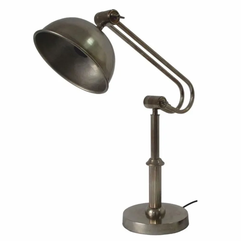 Abverkauf Casa Padrino lampada da tavolo Art Nouveau argento antico A. 49 cm - Illuminazione Barocco e Art Nouveau