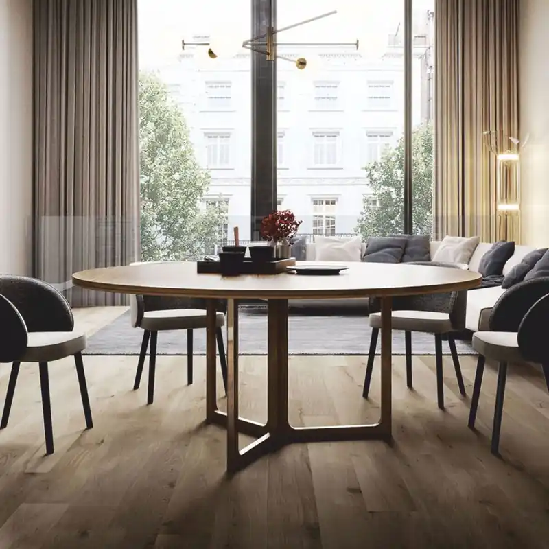 Casa Padrino tavolo da pranzo di lusso marrone Ø 130 cm - Mobili da pranzo - Fatto in Italia Versand Am Gleichen Tag