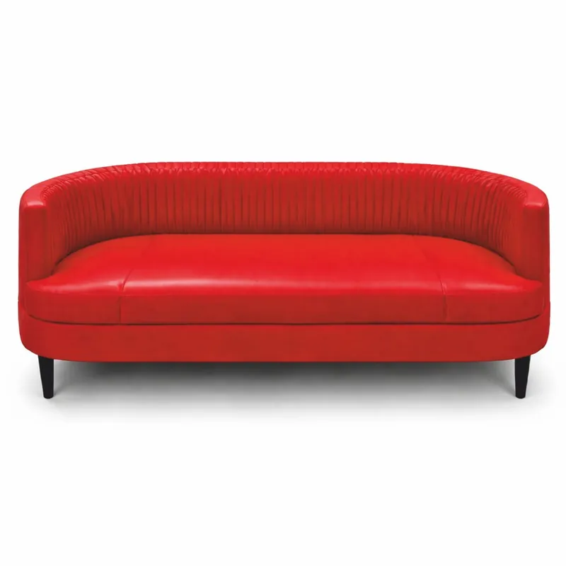 Casa Padrino divano di lusso in pelle rosso / nero 180 cm - Mobili per soggiorno in vera pelle Nur Heute