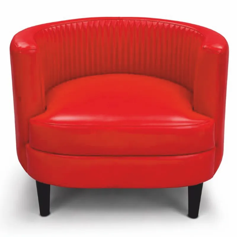 Casa Padrino poltrona di lusso in pelle rosso / nero - Mobili per soggiorno in vera pelle Direktkauf