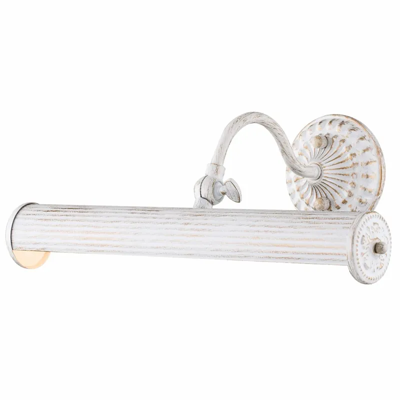 Neuheit Casa Padrino lampada da parete in metallo Art Nouveau bianco / oro 35,9 cm - Lampada da lettura
