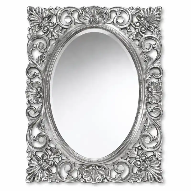 Casa Padrino specchio da parete barocco di lusso argento A. 95 cm - Mobili barocchi - Fatto in Italia Meistverkauft