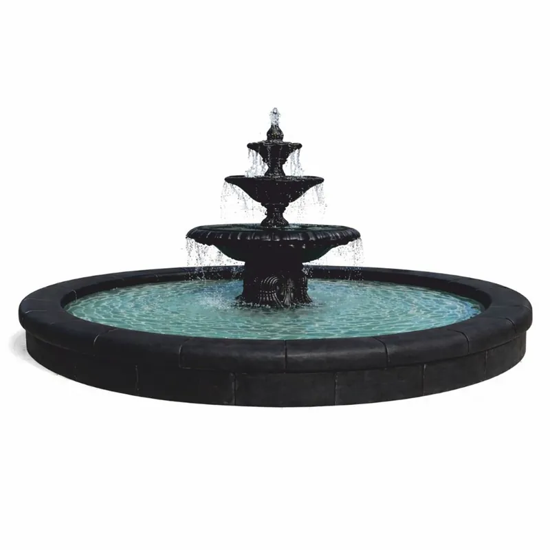 Jetzt Bestellen Casa Padrino fontana decorativa da giardino barocco nero Ø 465 x A. 180 cm