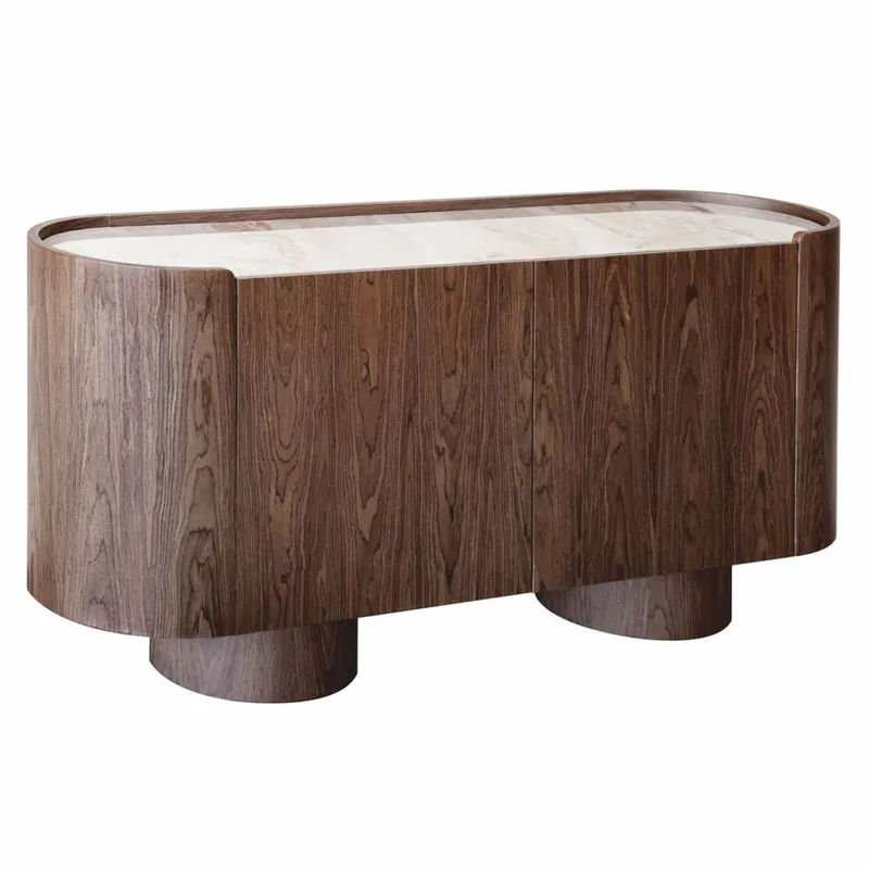 Wochenendangebot Casa Padrino credenza di lusso con 2 ante e piano in ceramica marrone / crema 160 cm