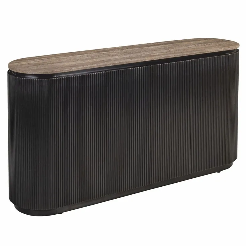 Neue Ware Casa Padrino credenza di lusso con 2 ante e piano in travertino marrone scuro / marrone 160 cm