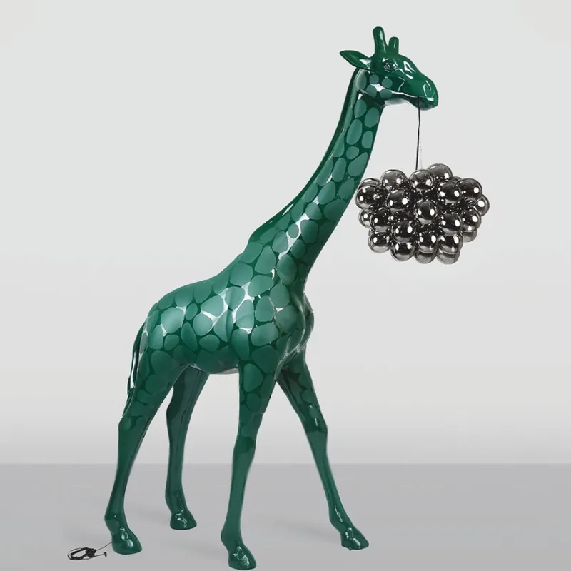 Casa Padrino lampada da terra di lusso giraffa verde A. 230 cm - Lampade da terra animali Neu