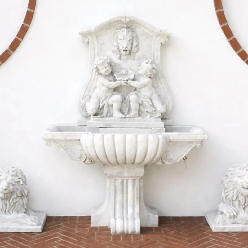 Casa Padrino fontana da parete barocco di lusso bianco 119 x A. 158 cm - Fatto in Italia Top-Preis