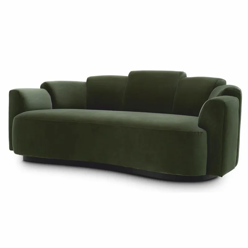 Neue Kollektion Casa Padrino divano di lusso verde / nero 194 cm - Mobili per hotel e soggiorno