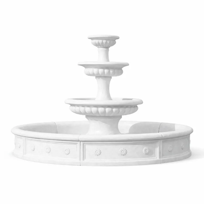 Casa Padrino fontana decorativa da giardino barocco bianco Ø 255 x A. 171 cm Sonderaktion