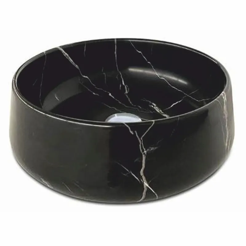 Casa Padrino lavabo di lusso in marmo nero Ø 42 cm - Accessori da bagno in marmo Neue Ware