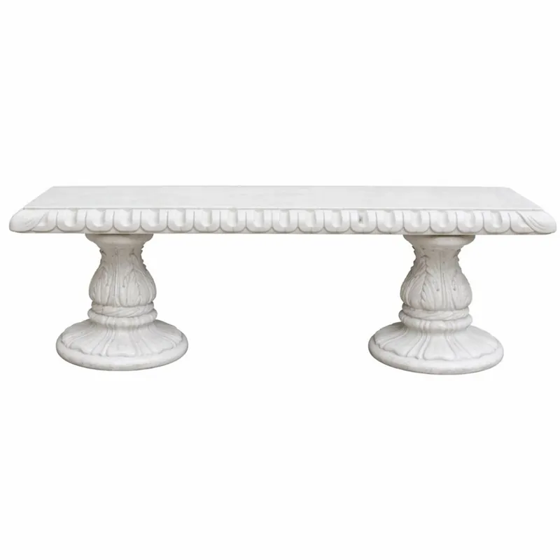 Casa Padrino panca da giardino Art Nouveau bianco 140 cm - Mobili da giardino e terrazza Markenware