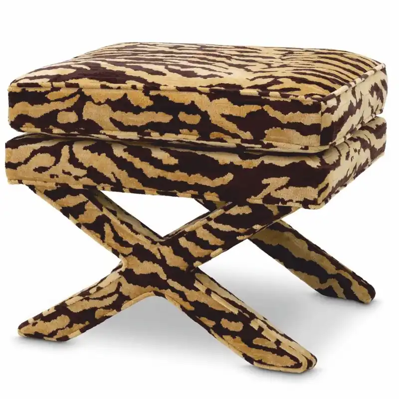 Casa Padrino sgabello di lusso con motivo a tigre beige / marrone - Mobili per il soggiorno di lusso Mega-Angebot