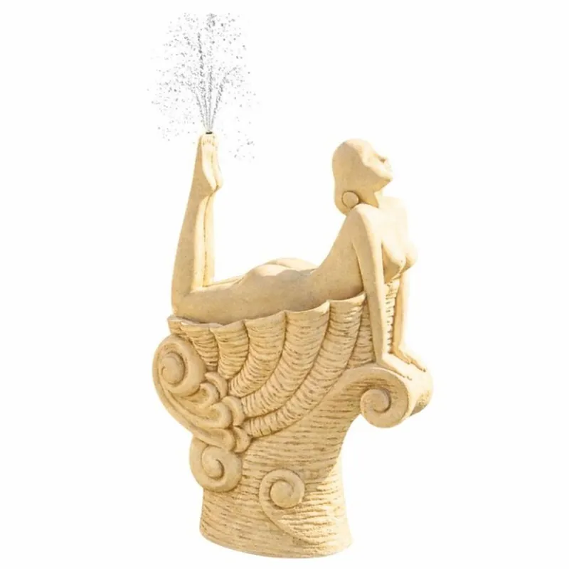Zertifiziert Casa Padrino Scultura Gargoyle Art Nouveau Donna su Conchiglia Sabbia A. 192 cm