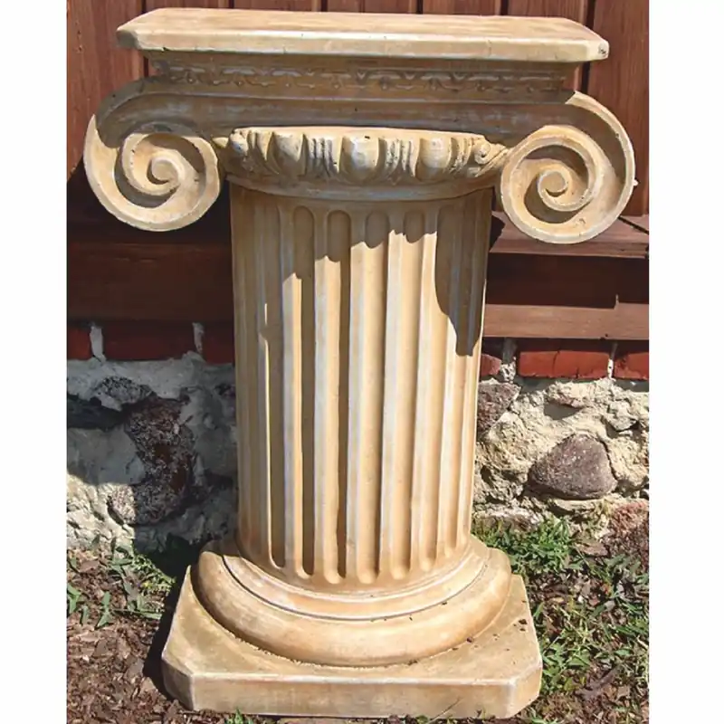 Angebot Casa Padrino mezza colonna barocca beige A. 77 cm - Decorazione da giardino in stile barocco