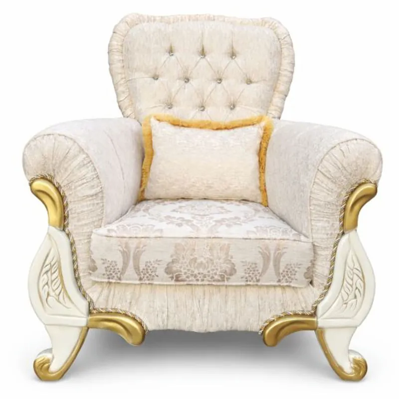 Neue Kollektion Casa Padrino Poltrona Barocco di Lusso Crema / Oro - Magnifica Mobili Barocchi