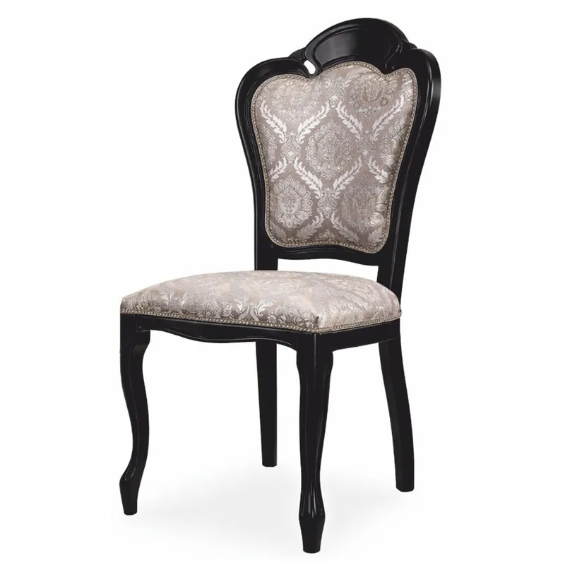 Direktkauf Casa Padrino sedia da pranzo barocco di lusso grigio / nero A. 107 cm - Mobili da pranzo barocco