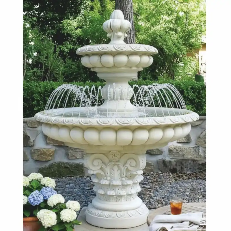 Casa Padrino fontana barocco bianco Ø 114 x A. 165 cm - Magnifica fontana da giardino Geprüft