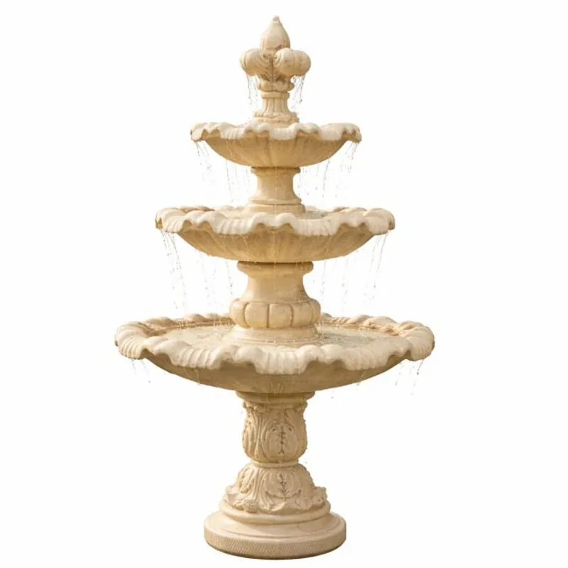 Casa Padrino fontana barocco giglio beige Ø 130 x A. 209 cm - Magnifica fontana da giardino Billig