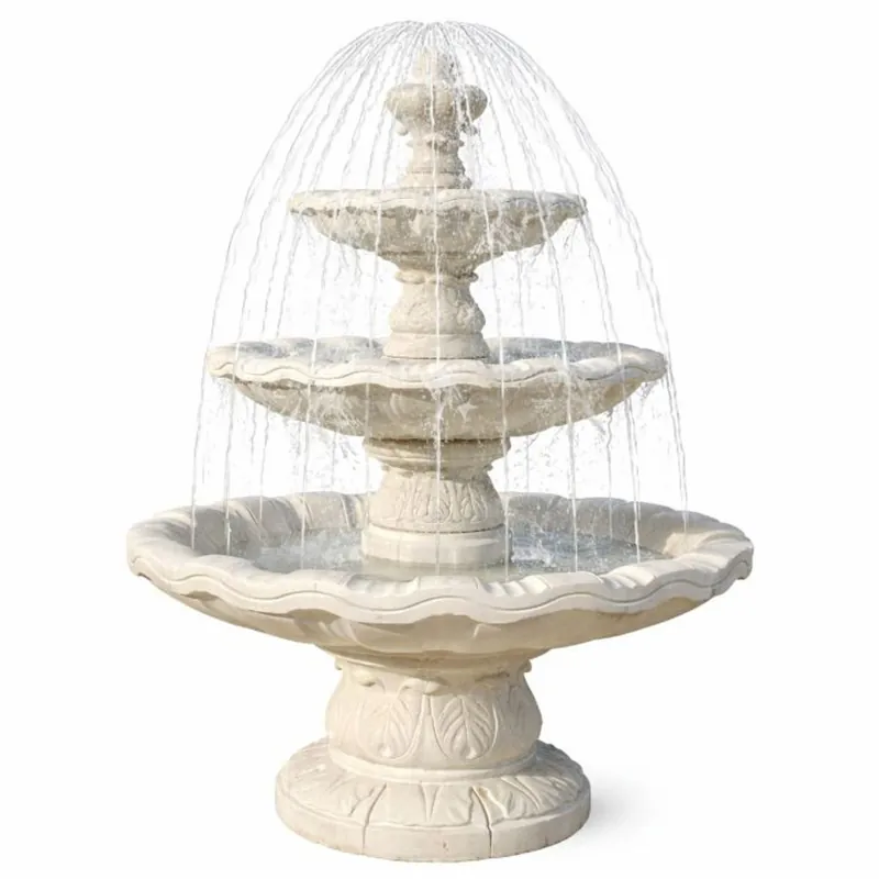 Casa Padrino Fontana Barocco Crema Ø 125 x A. 180 cm - Magnifica Fontana da Giardino Bestpreis