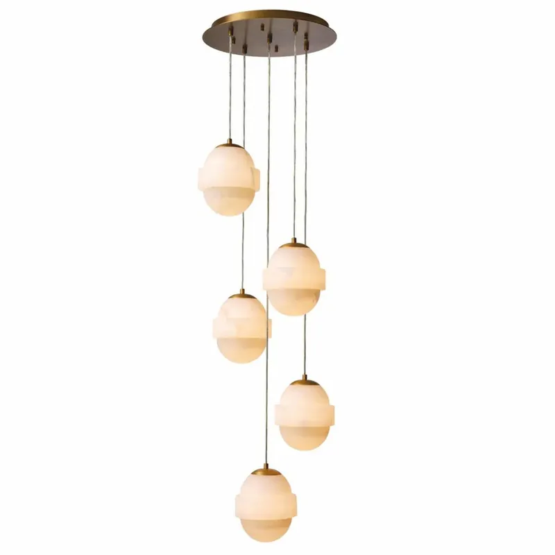 Casa Padrino lampadario di lusso ottone antico / alabastro Ø 45 x A. 120 cm Neu