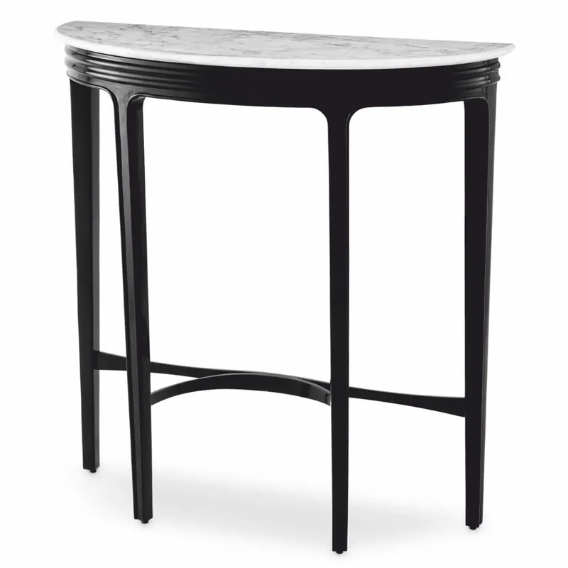 Casa Padrino consolle di lusso in mogano con piano in marmo nero / bianco A. 85,5 cm Markenprodukt