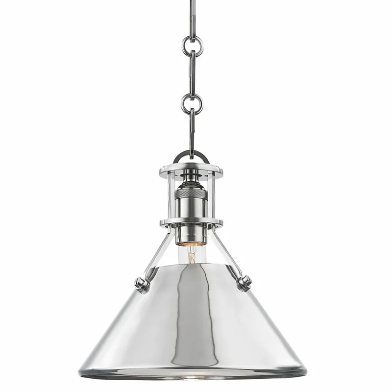 Abverkauf Casa Padrino lampada a sospensione in metallo stile industriale argento Ø 24 x A. 23,5 cm