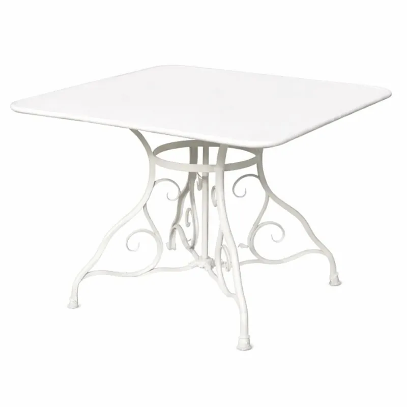 Expressversand Casa Padrino tavolo da giardino Art Nouveau bianco 100 x A. 70 cm - Mobili da giardino nostalgici